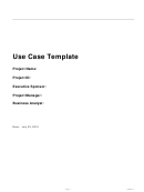 Use Case Template Printable pdf