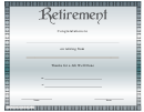 Retirement Certificate