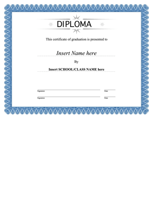 Certificate Of Graduation Printable pdf