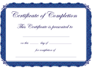 Certificate Of Completion