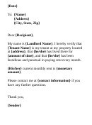 Landlord Proof Of Residency Letter Template