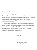 Residency Proof Request Letter Template