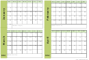 Monthly Calendar Template Green - 2016