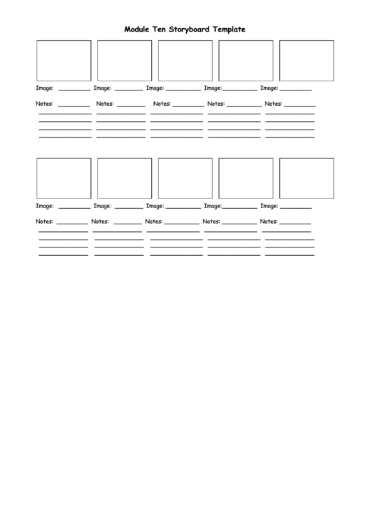 Module Ten Storyboard Template Printable pdf