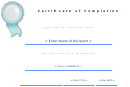 Certificate Of Completion