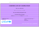 Certificate Of Training Completion