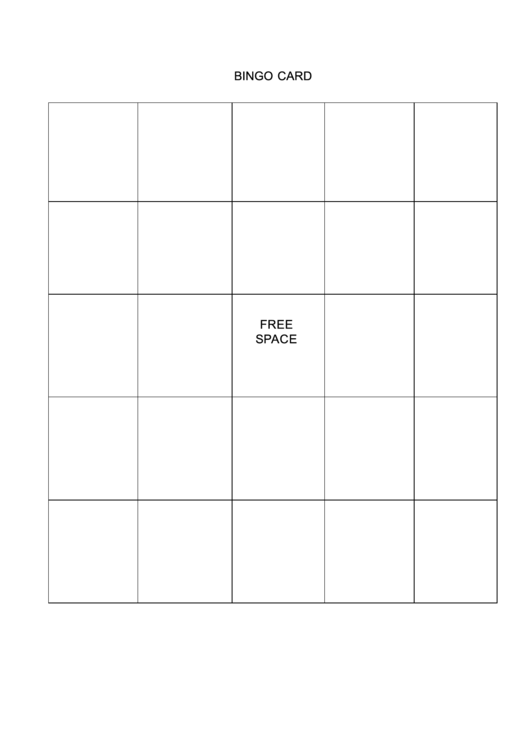 Fillable Bingo Card Template (Fillable) Printable pdf