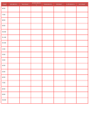 Daily Schedule Planner Template - Red
