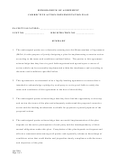 Memorandum Of Agreement Corrective Action Implementation Plan