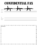 Barbed Wire Confidential Fax Cover Sheet