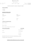 Limited Liability Company Request Form