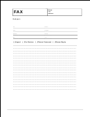 Fax Cover Sheet - Black And White