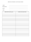 Employee Training/staff Sign In Sheet Template