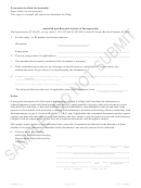 Form Amdrst_pc Sample - Amended And Restated Articles Of Incorporation
