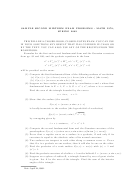 Sample Second Midterm Exam Problems