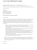 Administrative Student Services Assistant Cover Letter Sample
