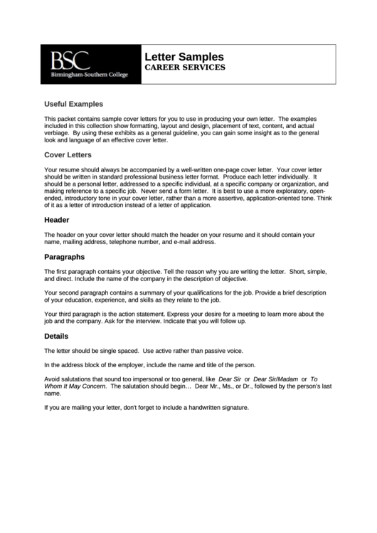 Sample Entry Level Cover Letter Pack Printable pdf
