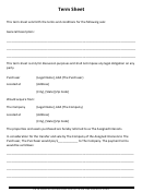 Term Sheet Template Printable pdf