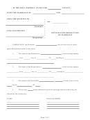 Petition For Dissolution Of Marriage - Iowa District Court