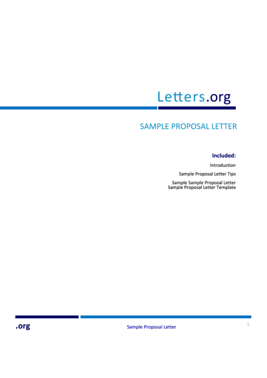 Sample Proposal Letter Template Printable pdf