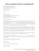 Sample - Requesting Letter Of Recommendation