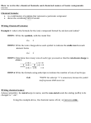How To Write The Chemical Formula And Chemical Names Of Ionic Compounds Printable pdf