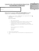 Counselor Letter Of Recommendation Request Form For Scholarships Or Employment