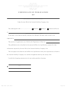 Fillable Certificate Of Publication Printable pdf