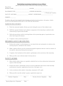 Internship Learning Contract Cover Sheet