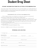 Student Brag Sheet Printable pdf
