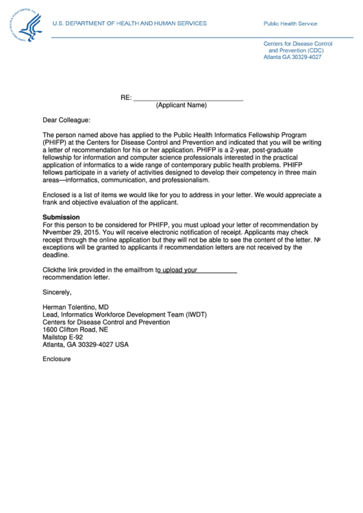 Letter Of Recommendation Sample Request Printable pdf