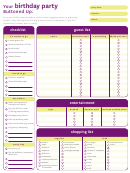 Birthday Party Planning Template