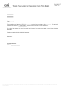 Thank You Letter To Executive From Firm Night Template