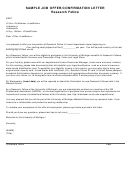 Sample Job Offer Confirmation Letter Research Fellow