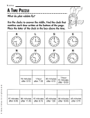 Time Puzzle Worksheet With Answer Key