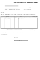 Confirmation Letter Template For Income Tax Purpose