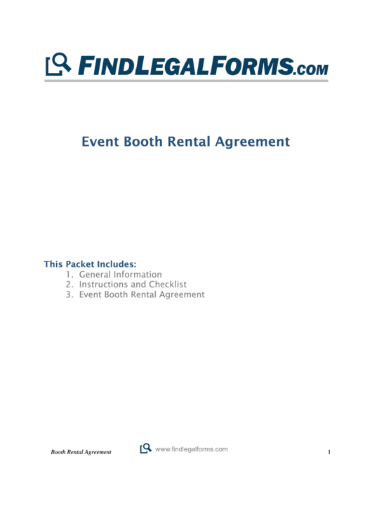 Event Booth Rental Agreement Template