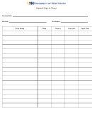 Student Sign-in Sheet Template For Course