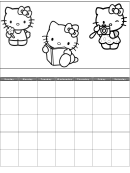 Blank Hello Kitty Calendar Template