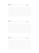 Blank Recipe Sheets
