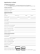 Application To Rent Template