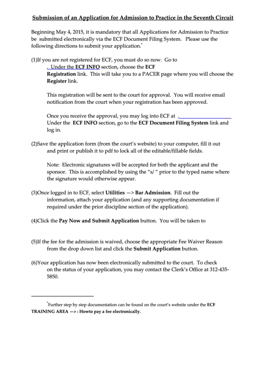 Fillable Application For Admission To Practice Printable pdf