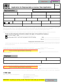 Form Tc-760 - Application For Representative License / New Application