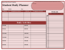 Student Daily Planner Template