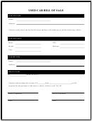 Used Car Bill Of Sale Template