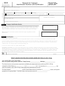 Form W-9 - Request For Taxpayer Identification Number And Certification - 2007