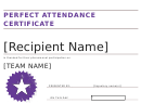 Perfect Attendance Certificate 2