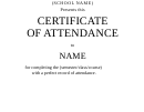 Certificate Of Attendance Template School 4