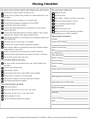 Moving Checklist With New Phone Numbers List Template