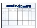 Personal Development Plan Template 2 Pages Blank